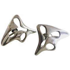 Georg Jensen Sterling Silver Henning Koppel Earrings 'Screws' No 119