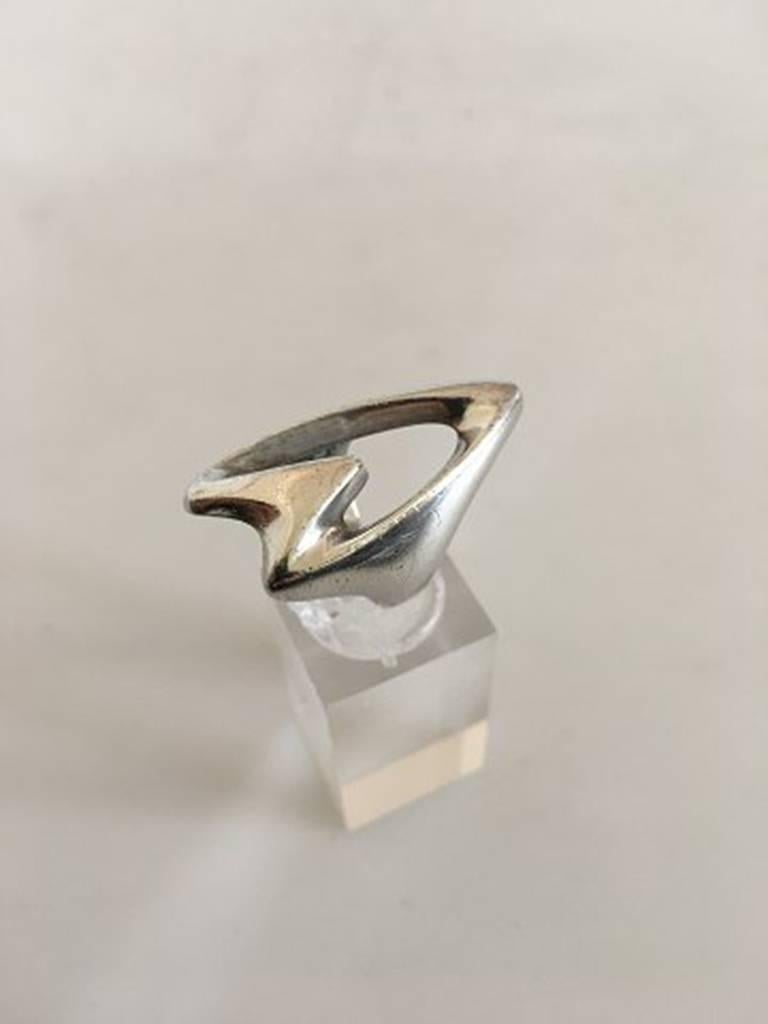 Georg Jensen Sterling Silver Henning Koppel Ring No 89. Ring Size 49 / US 5. Weighs 10.7 g / 0.38 oz.