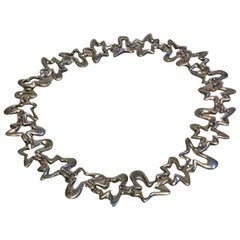 Georg Jensen Sterling Silver Henning Koppel Splash Necklace No 88B