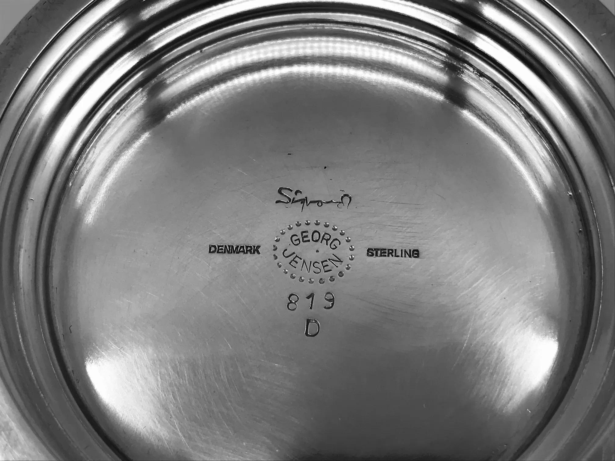 Georg Jensen Cubitera de plata de ley 819D mediados del siglo XX en venta