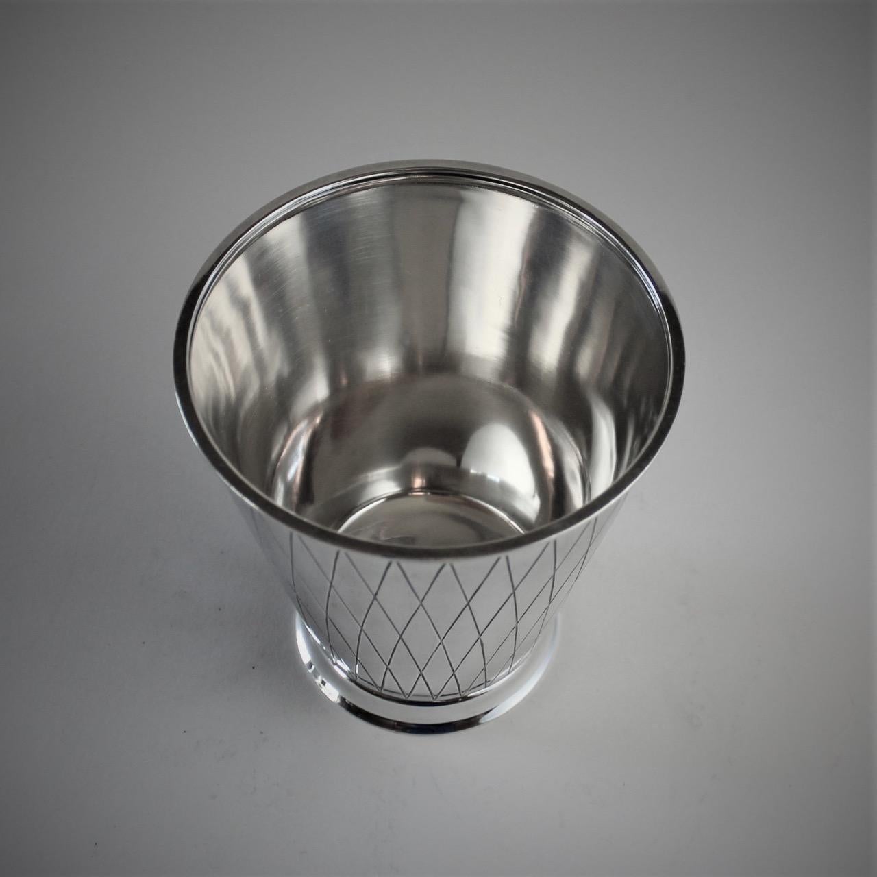 Art Deco Georg Jensen Sterling Silver Ice Bucket, No. 819 by Sigvard Bernadotte