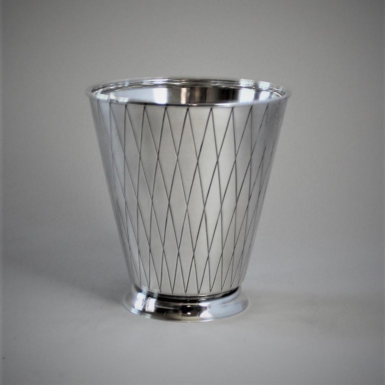Jensen Sterling Silver Ice Bucket, No. 819 by Sigvard Bernadotte