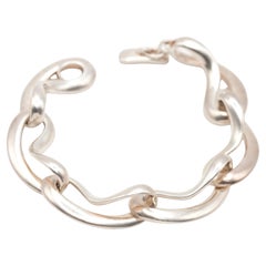 Georg Jensen Sterling Silver Infinity Link Toggle Bracelet