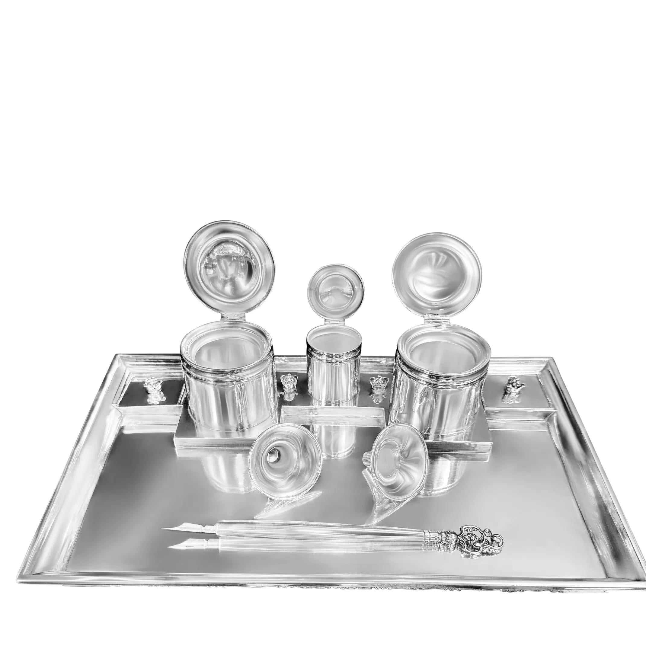 Art Deco Georg Jensen Sterling Silver Inkstand 272 For Sale