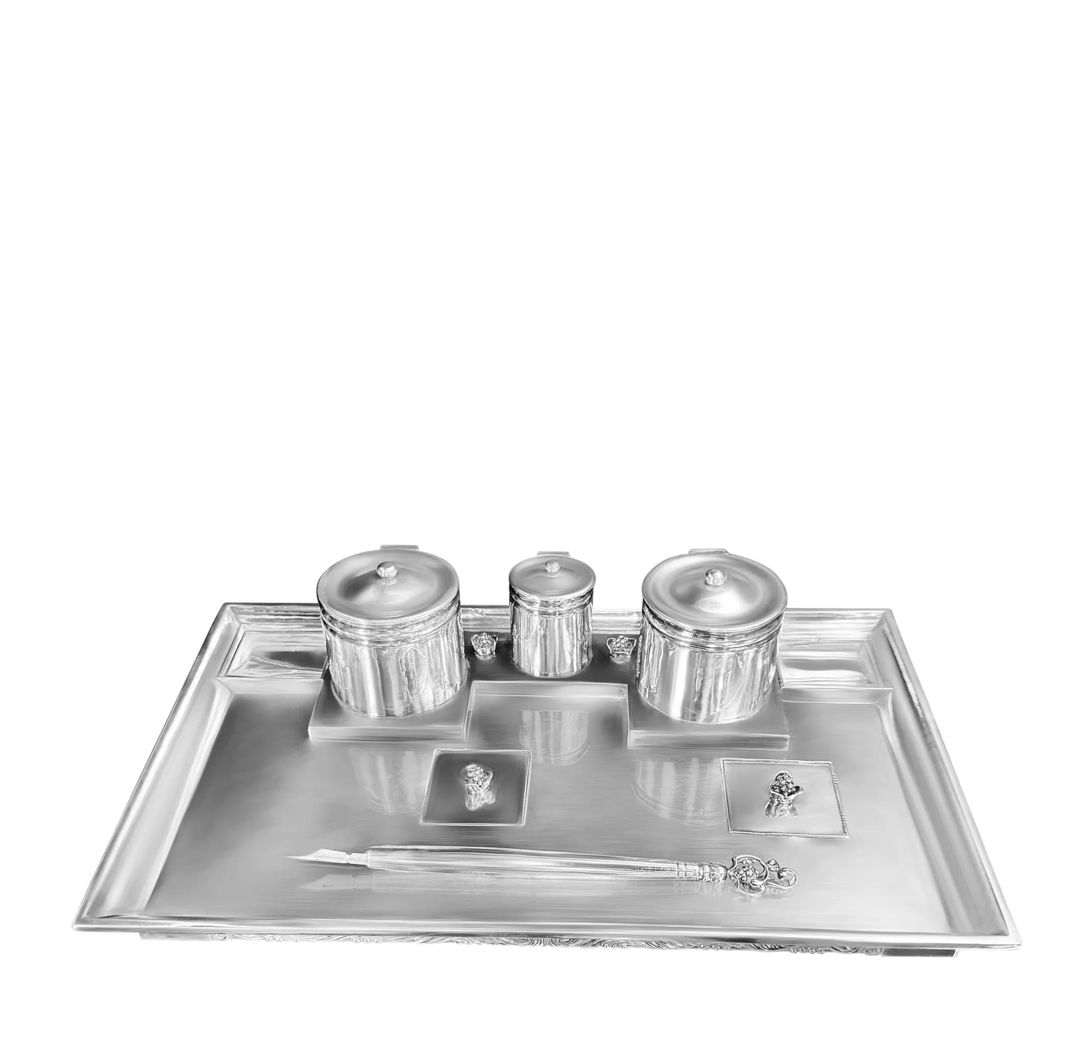 Polished Georg Jensen Sterling Silver Inkstand 272 For Sale