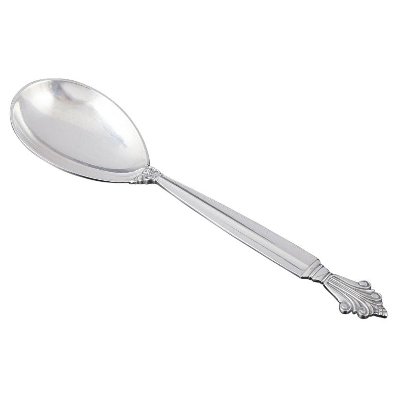 Georg Jensen. Sterling silver jam spoon in the “Acanthus” pattern.