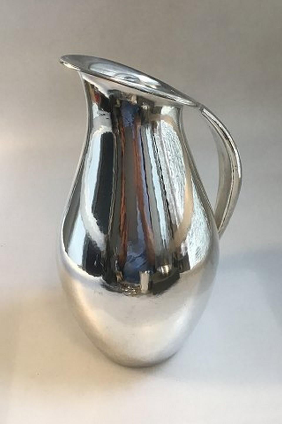 Mid-Century Modern Georg Jensen Sterling Silver Johan Rohde Pitcher No 432C For Sale