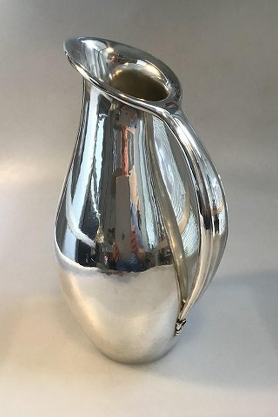 Hand-Crafted Georg Jensen Sterling Silver Johan Rohde Pitcher No 432C For Sale