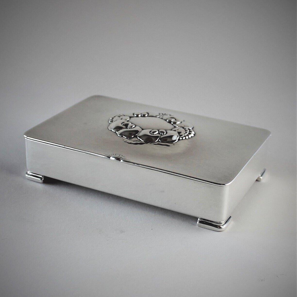 Danish Georg Jensen Sterling Silver Keepsake Box, No. 507B by Gundorph Albertus For Sale