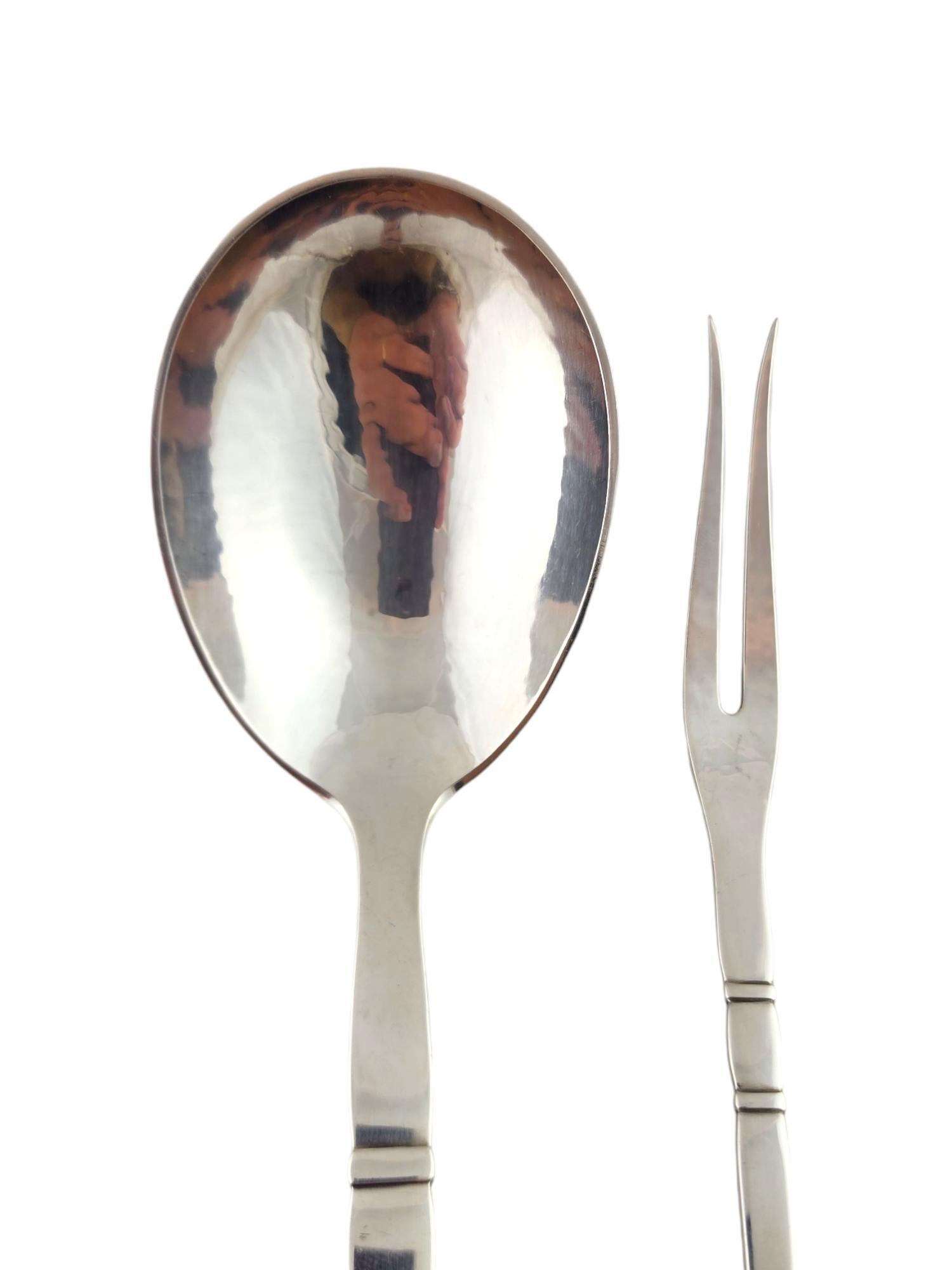 Women's Georg Jensen Sterling Silver Ladle and Two Tine Meat Fork Ornament #41 #18475 For Sale