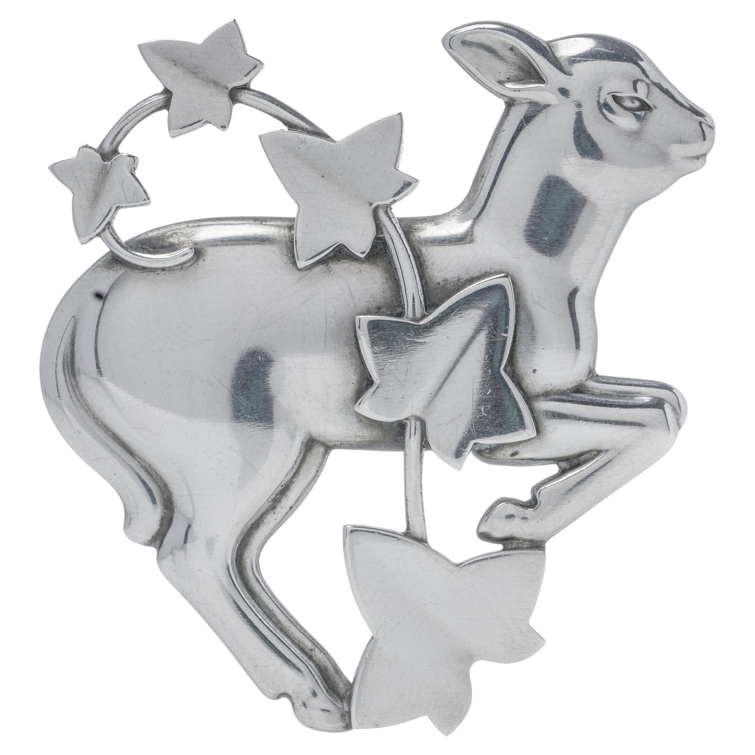 Georg Jensen Sterling Silver lamb brooch, Model 311