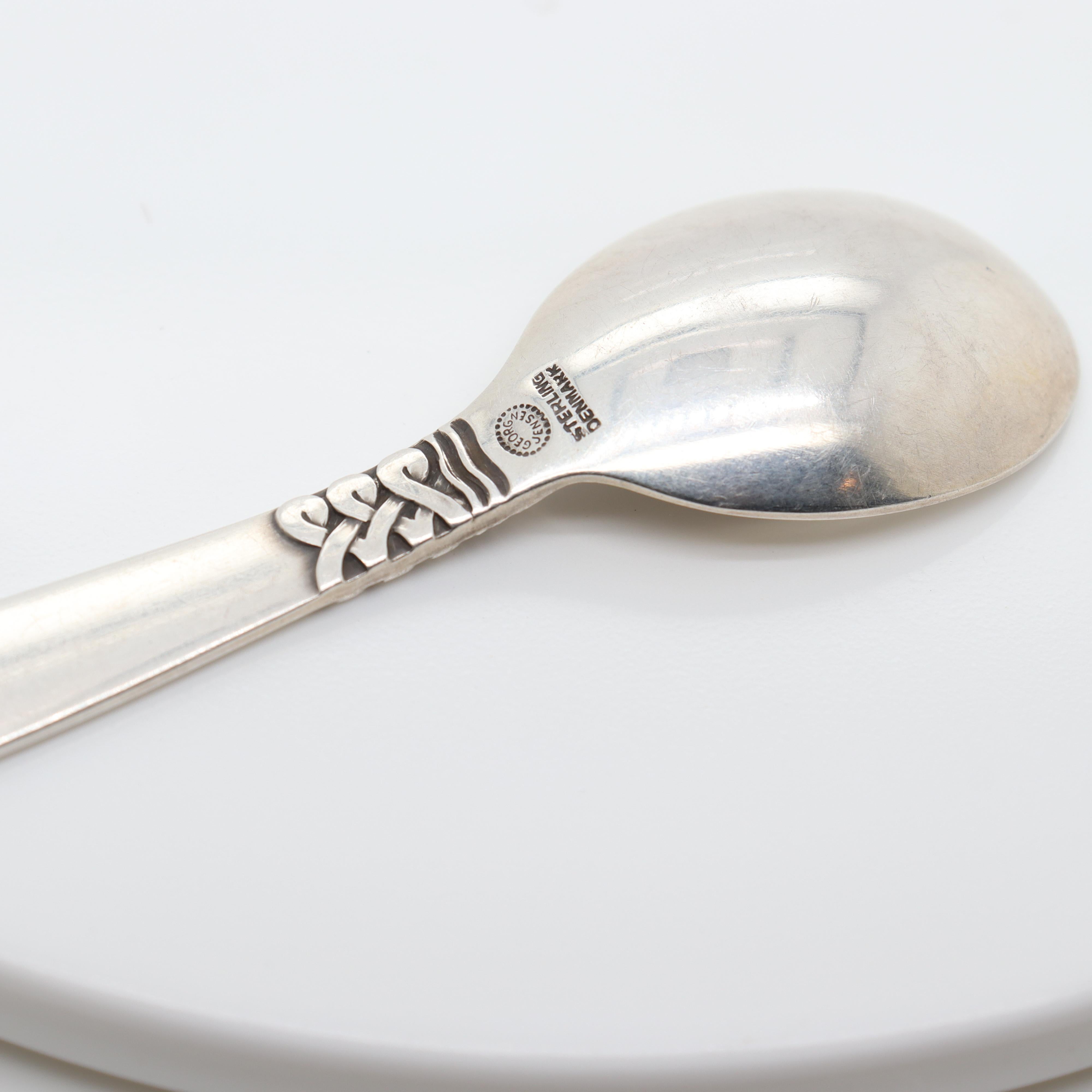 Georg Jensen Sterling Silver Landby/Nordic #76 Coffee Spoon For Sale 5
