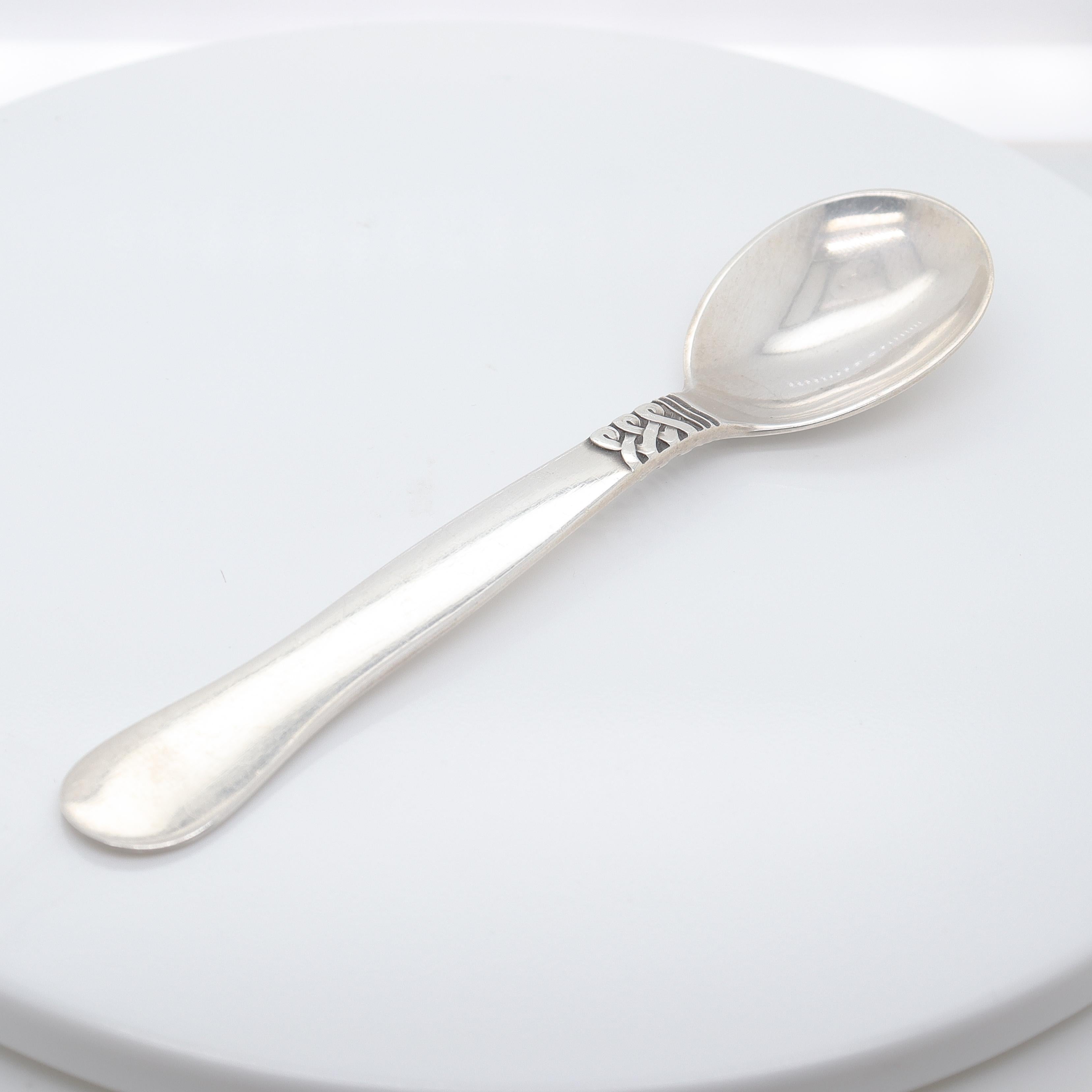 Moderne Cuillère à café en argent sterling Landby/Nordic n°76 de Georg Jensen en vente