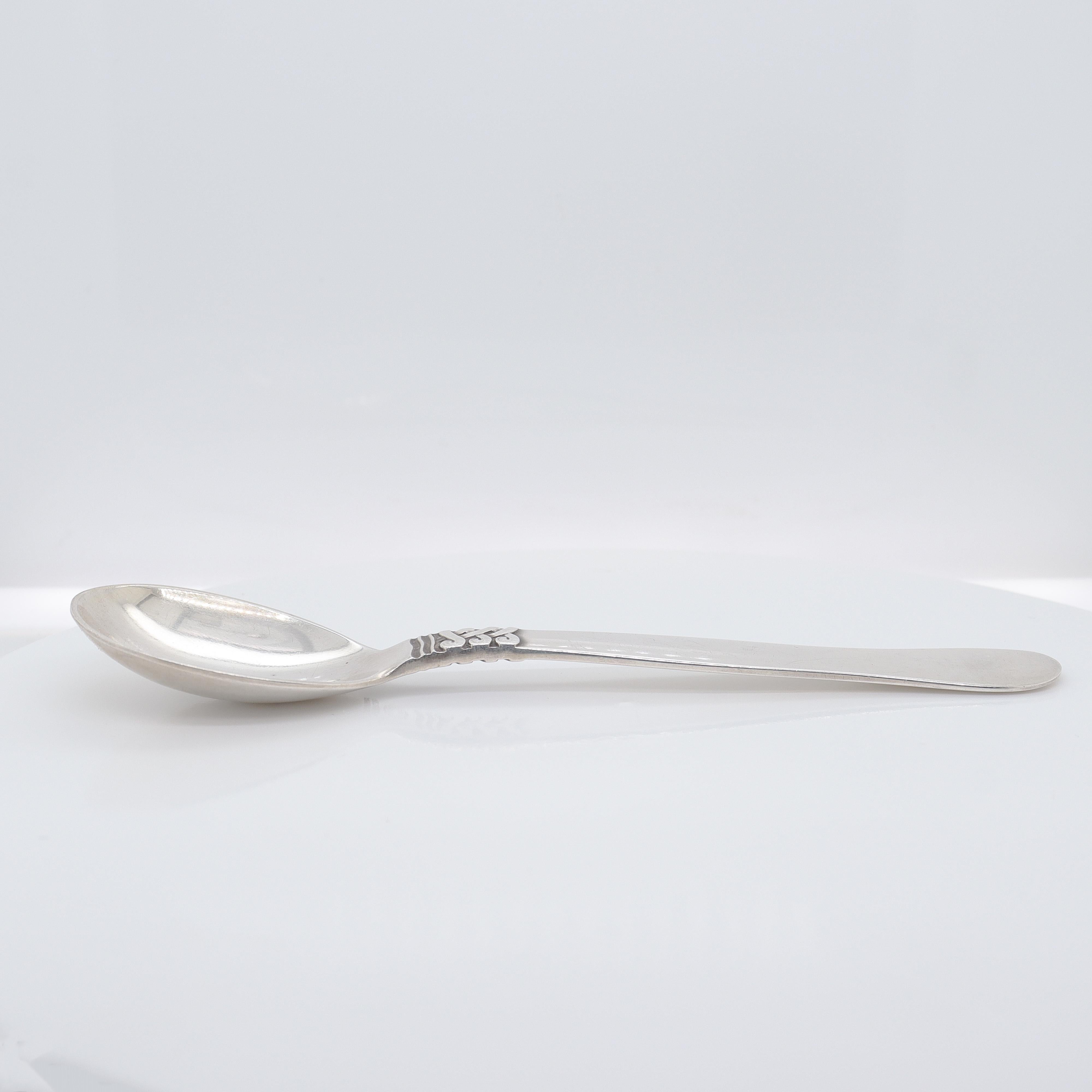Women's or Men's Georg Jensen Sterling Silver Landby/Nordic #76 Coffee Spoon For Sale
