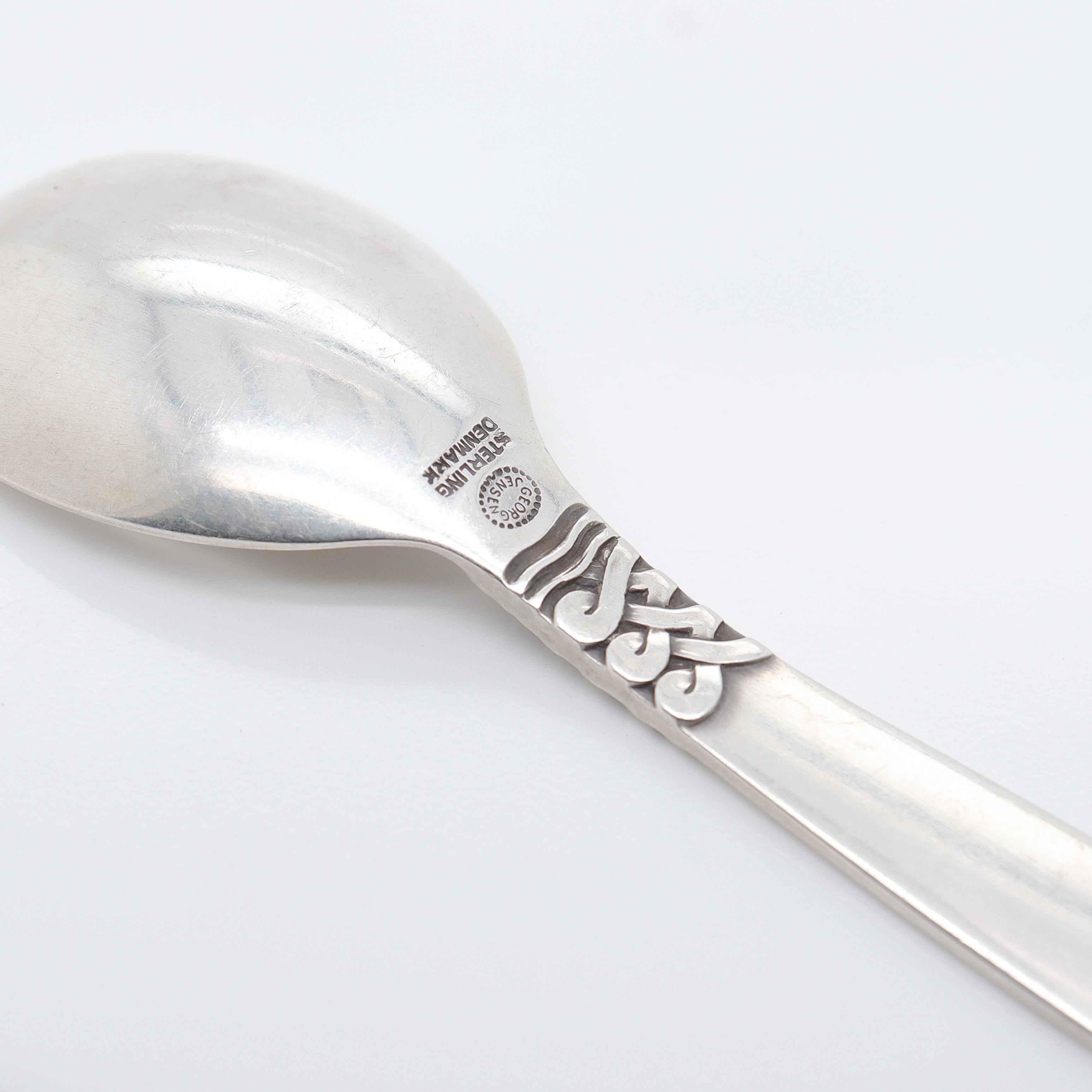 Georg Jensen Sterling Silver Landby/Nordic #76 Coffee Spoon For Sale 4