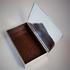 Georg Jensen Sterling Silver Large and Heavy Cigar Box, No.638 by Gundorph Alber