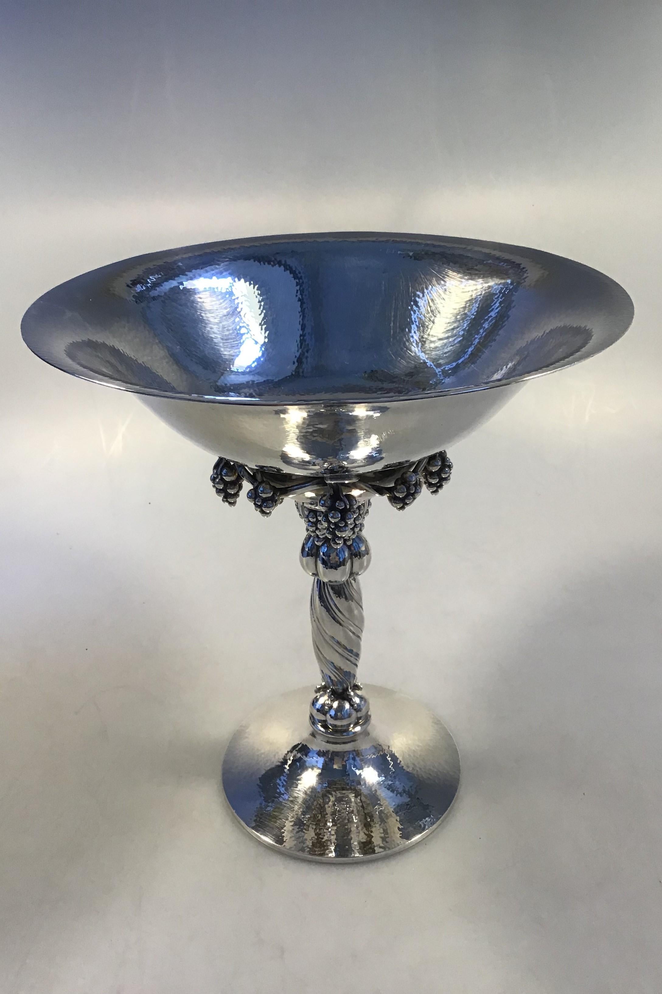 Danish Georg Jensen Sterling Silver Large Footed Grape Bowl No 264A