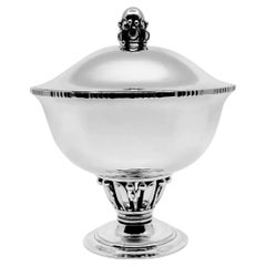 Georg Jensen Sterling Silver Lidded Bowl 180C