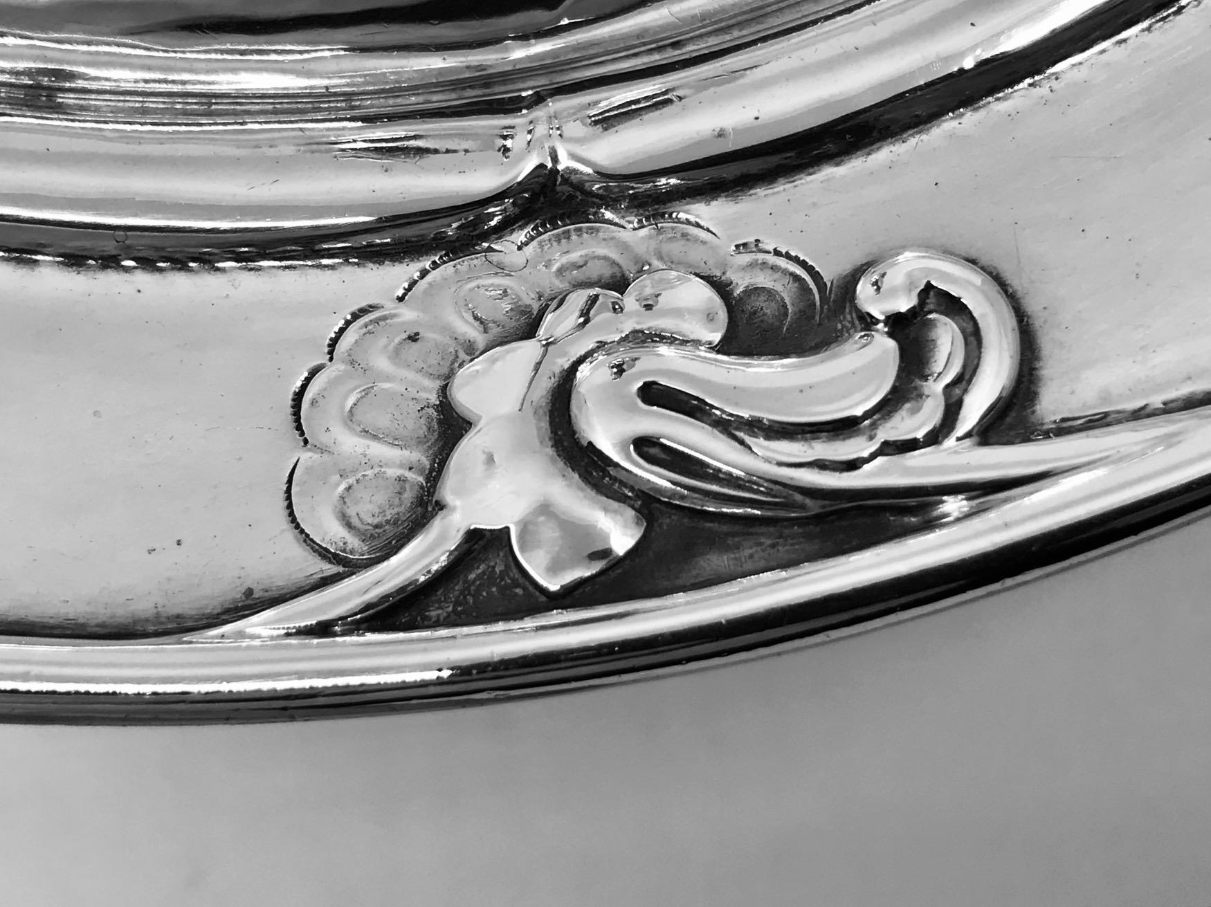 Art Nouveau Georg Jensen Sterling Silver Lidded Vegetable Dish 228B For Sale