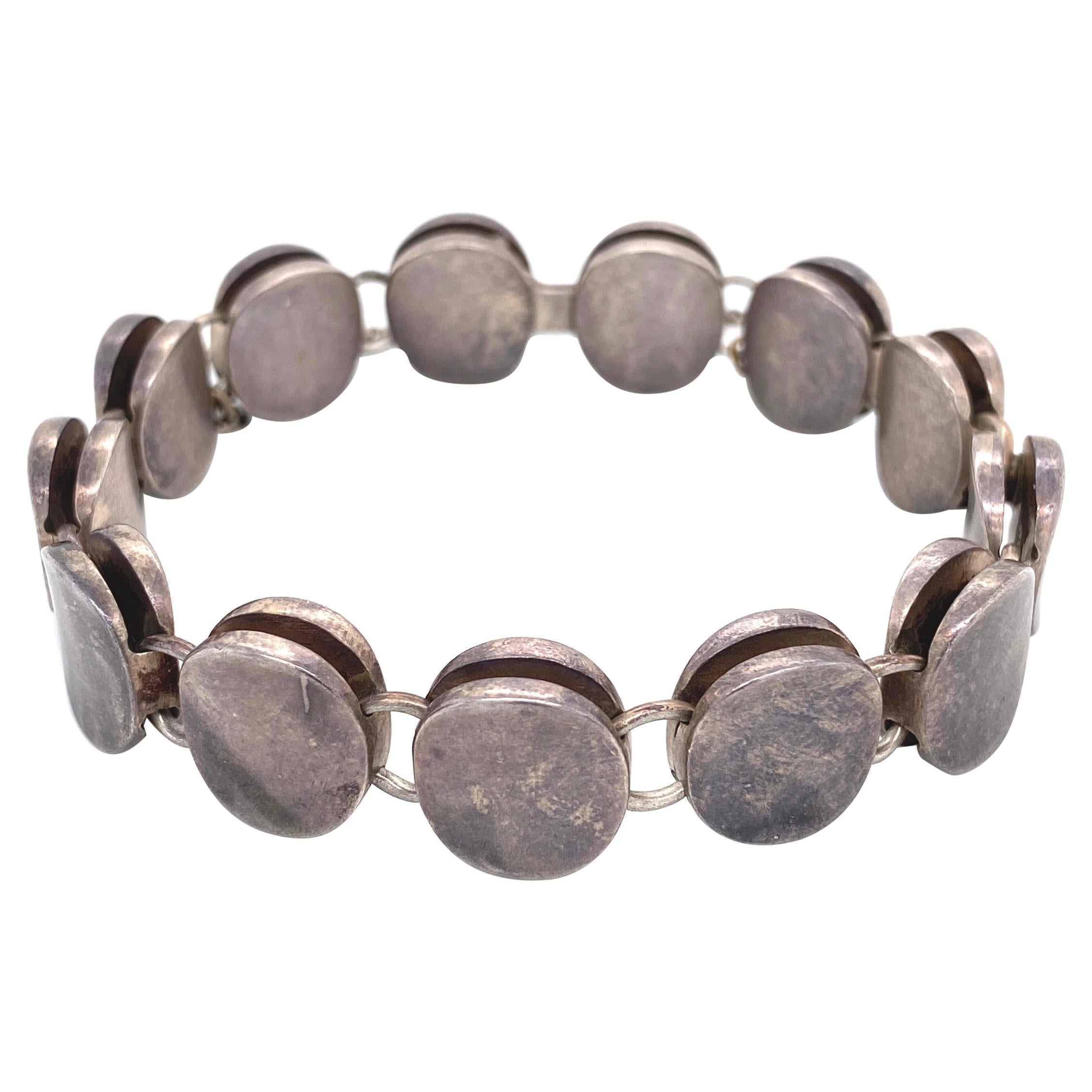 Lapis Lazuli Sterling Silver Link Bracelet signed ATI Mexico at 1stDibs 