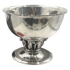 Georg Jensen Sterling Silver "Louvre" Footed Bowl in Pattern #19B
