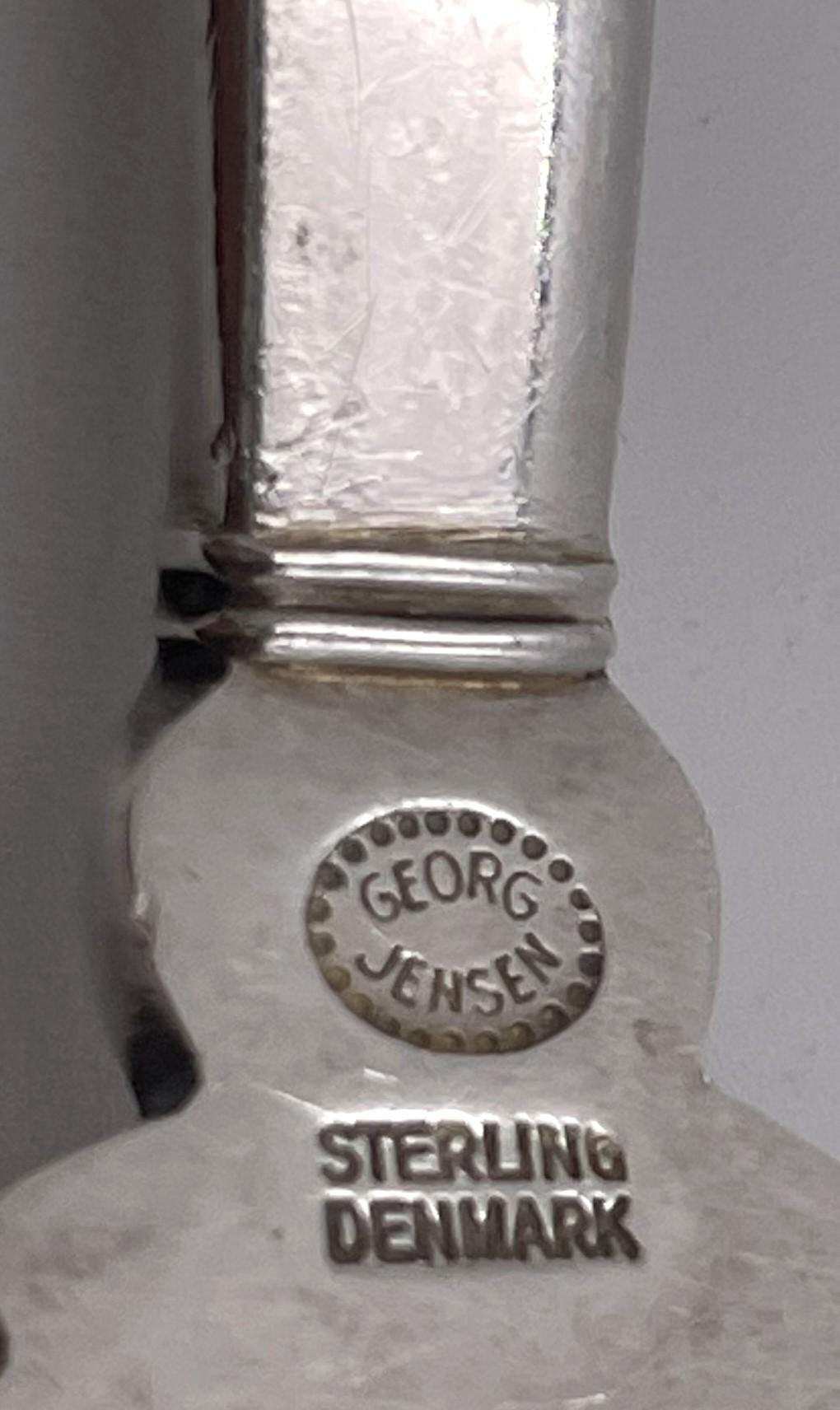 20th Century Georg Jensen Sterling Silver Mashed Potato Spoon in Acorn Pattern For Sale