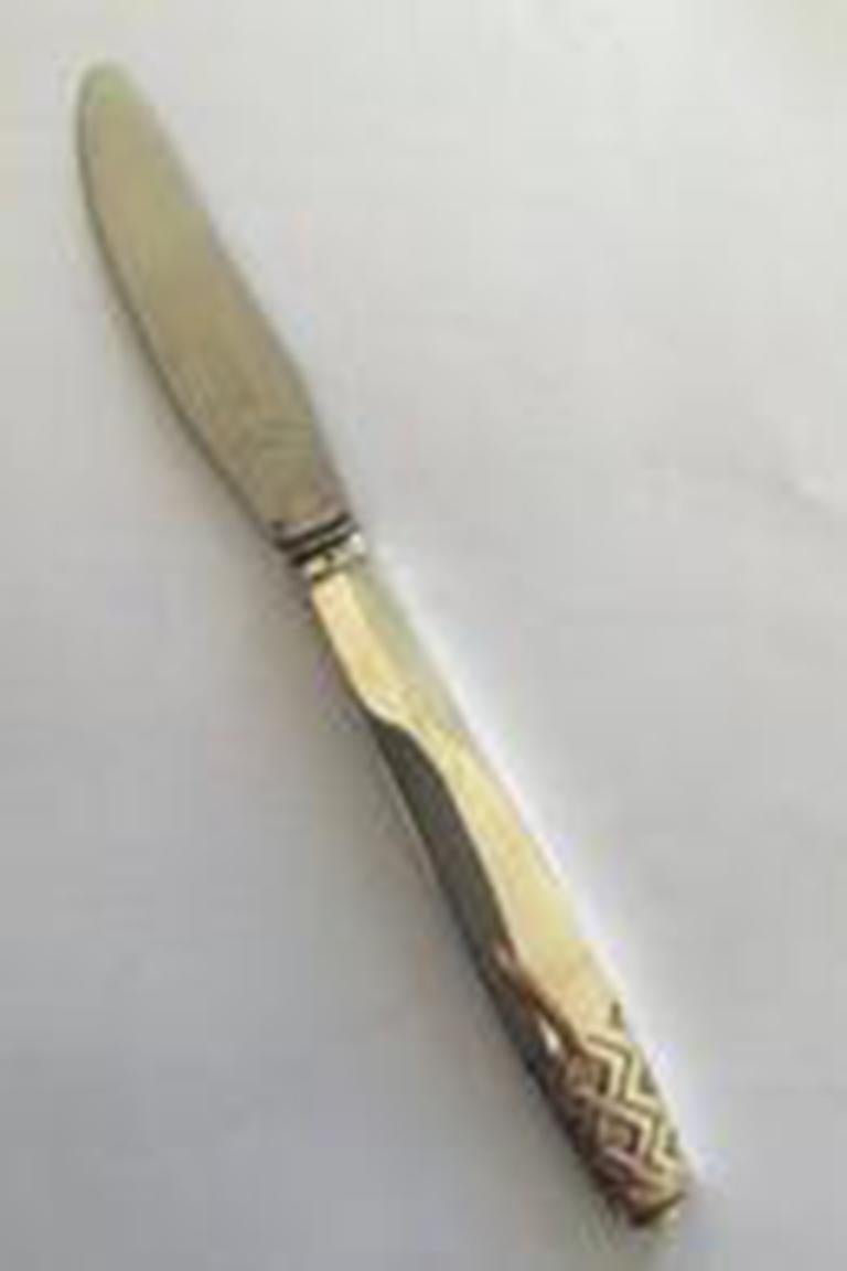 Georg Jensen Sterling Silver Mayan Dinner Knife No 014 In Good Condition For Sale In Copenhagen, DK