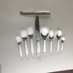Georg Jensen Sterling Silver "Mayan" Flatware Service for 12 '123 Pieces'