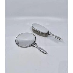 Georg Jensen Sterling Silver Mirror and Brush 172