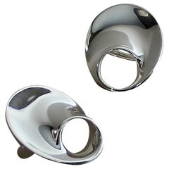 Georg Jensen Sterling Silver "Mobius" Earrings Large