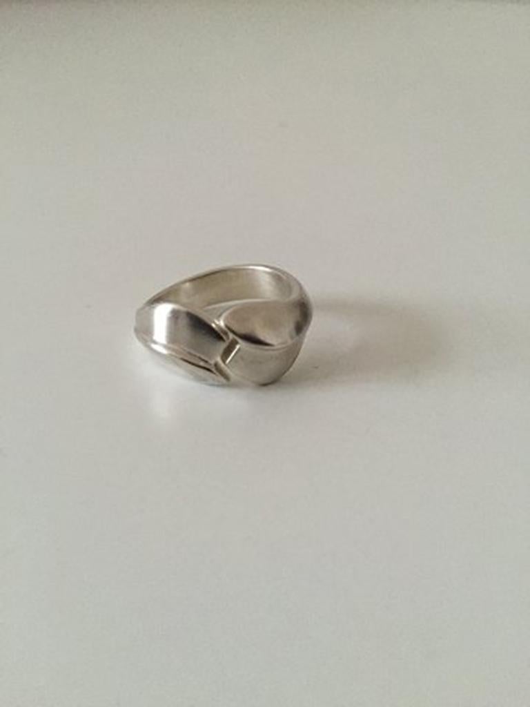 Georg Jensen Sterling Silver Modern Ring. Ring Size 52 / US 6. Weighs 6.5 g / 0.23 oz.