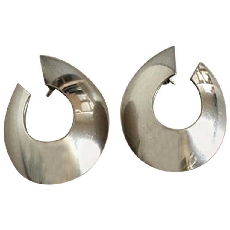 Georg Jensen Sterling Silver Modern Style Earrings ‘Sticks’ No 377