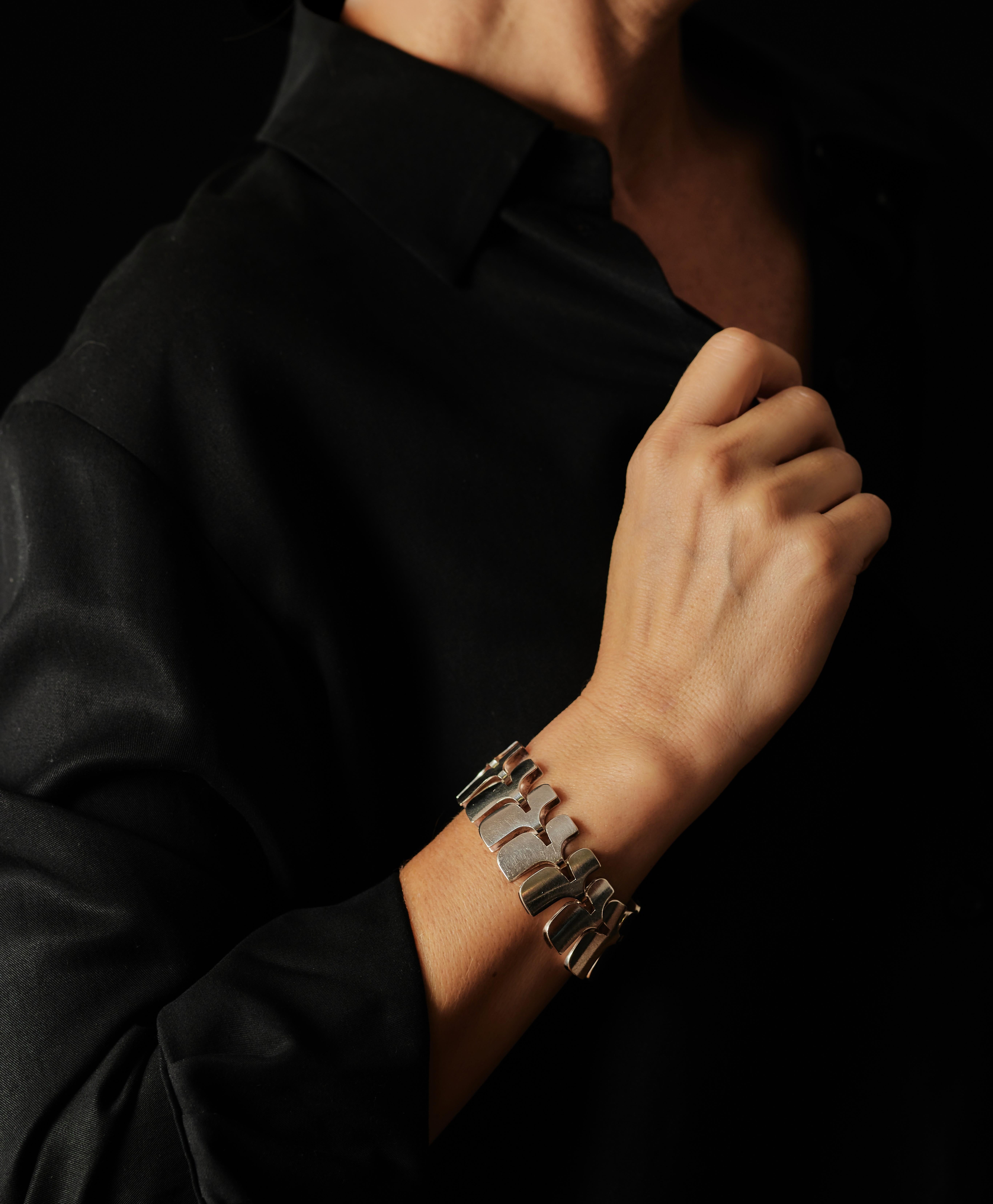 Rétro Georg Jensen Bracciale Modernista in argento Sterling No. 149B in vendita