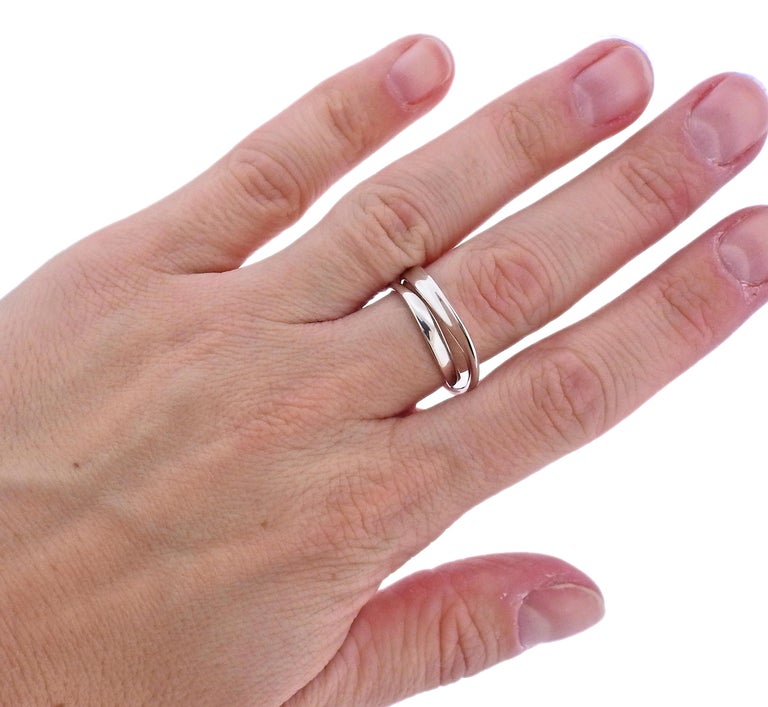 Georg Jensen Sterling Silver Moebius Ring 369 For Sale at 1stDibs