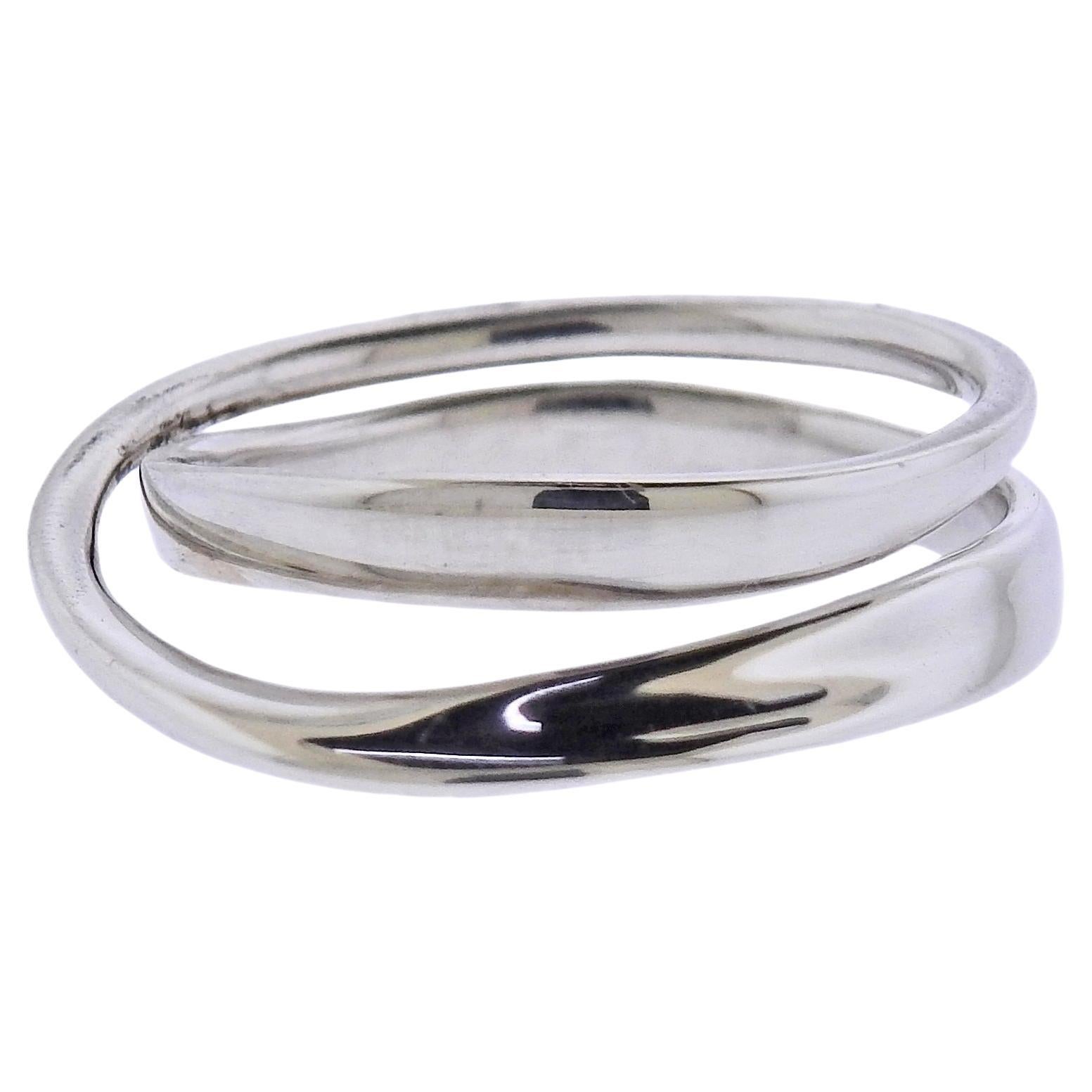 Georg Jensen Sterling Silver Moebius Ring 369 For Sale