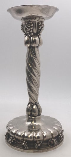Georg Jensen Sterling Silver Monumental Grape Candlestick #264