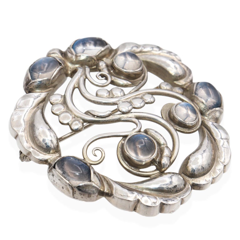 Georg Jensen Sterling Silver Moonlight Blossom No. 159 Brooch For
