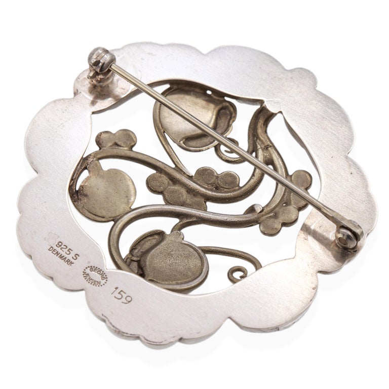 Georg Jensen Sterling Silver Moonlight Blossom No. 159 Brooch For