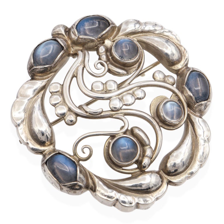   Silver 925 ム−ンライトブロッサム 159 Georg Jensen Sterling Silver Moonlight Blossom No. 159 Brooch For