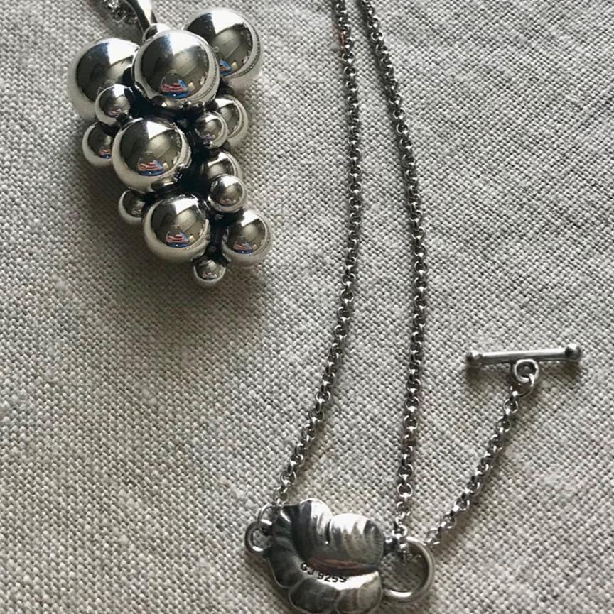 georg jensen grape necklace