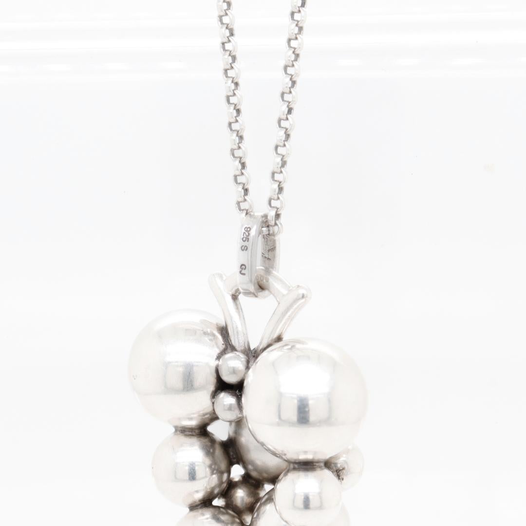 Georg Jensen, collier pendentif Moonlight Grapes en argent sterling n° 257A en vente 12
