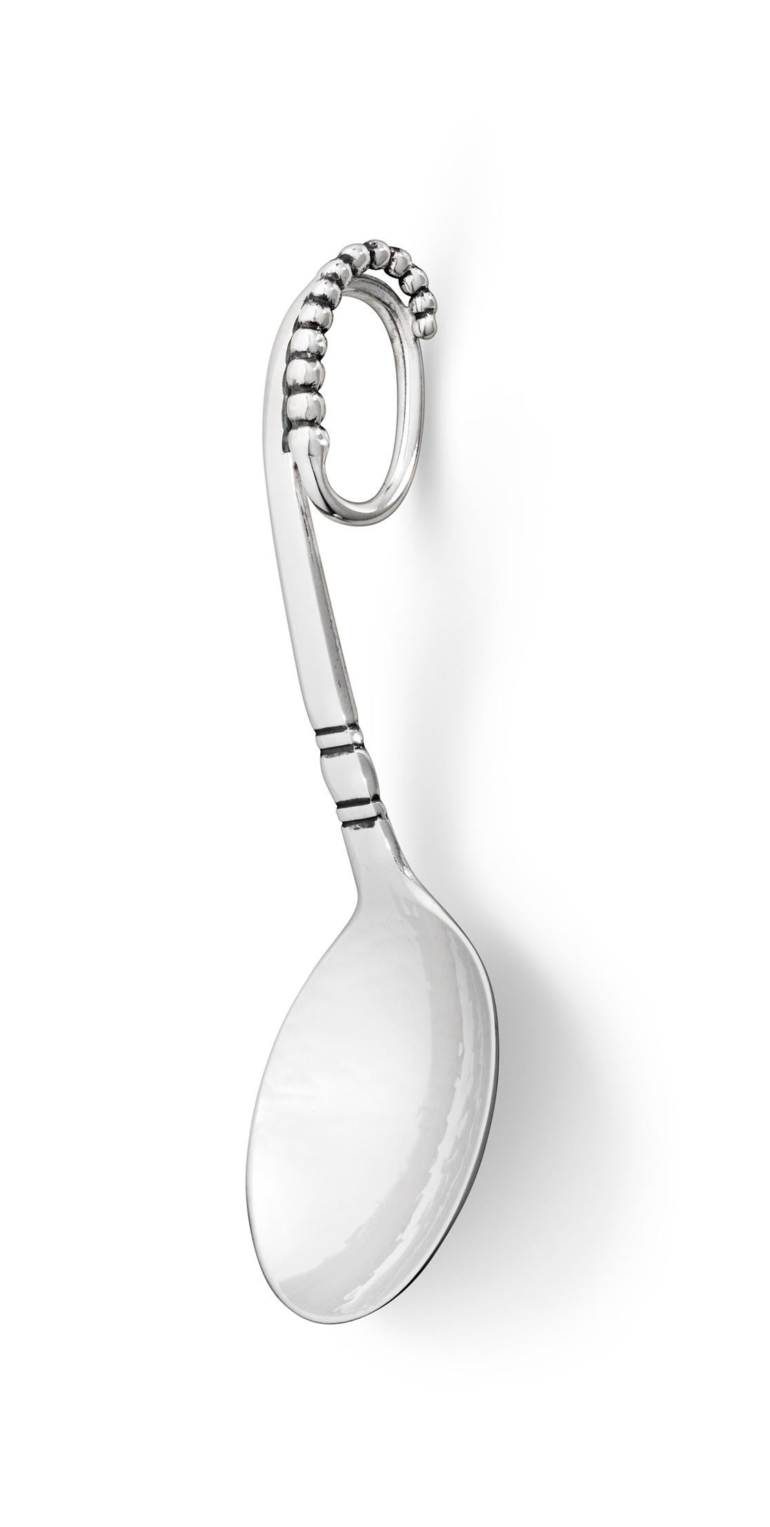 Designed by Vivianna Torun Bülow-Hübe in 1994, this series of children’s cutlery in sterling silver was inspired by Vivianna’s early childhood in Sweden. She explains, “When I behaved well as a child, I was rewarded with something tasty to eat.