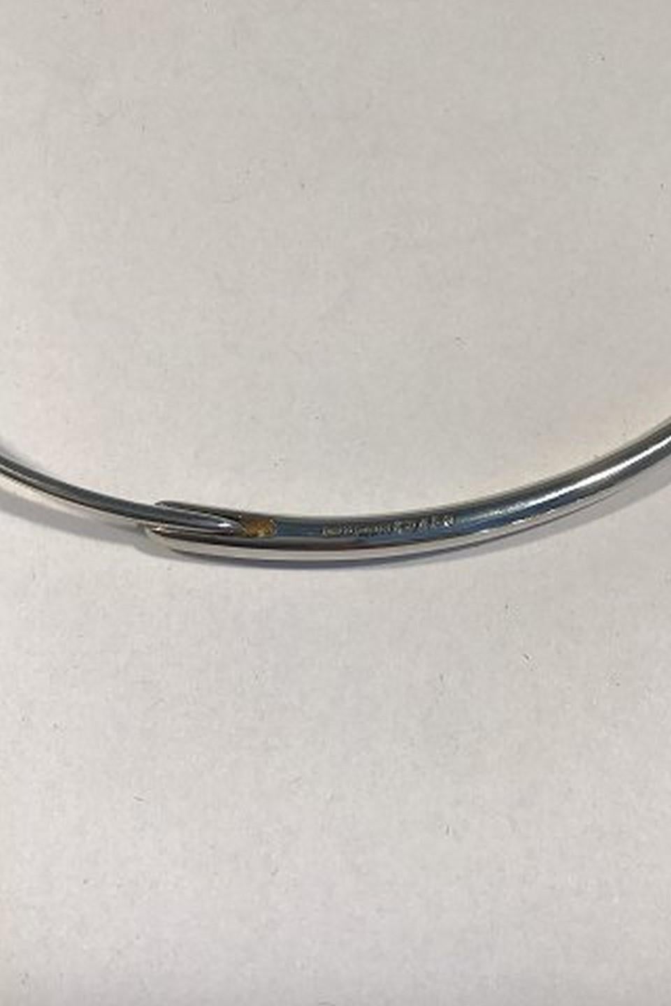 Georg Jensen Sterling Silver Neck Ring No 450 Zero Jacqueline Rabun In Good Condition For Sale In Copenhagen, DK