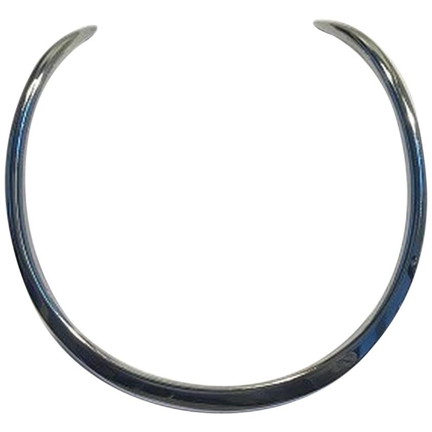 Georg Jensen Sterling Silver Neck Ring No 9A For Sale