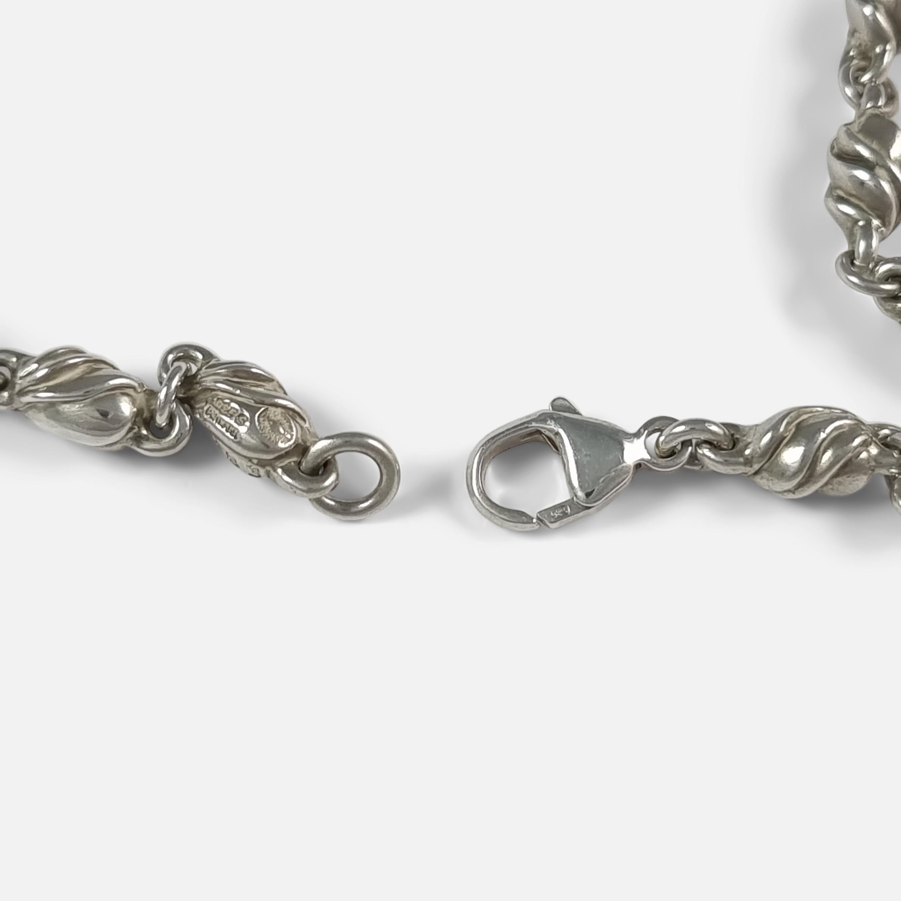 Georg Jensen Sterling Silver Necklace, #383 In Good Condition In Glasgow, GB
