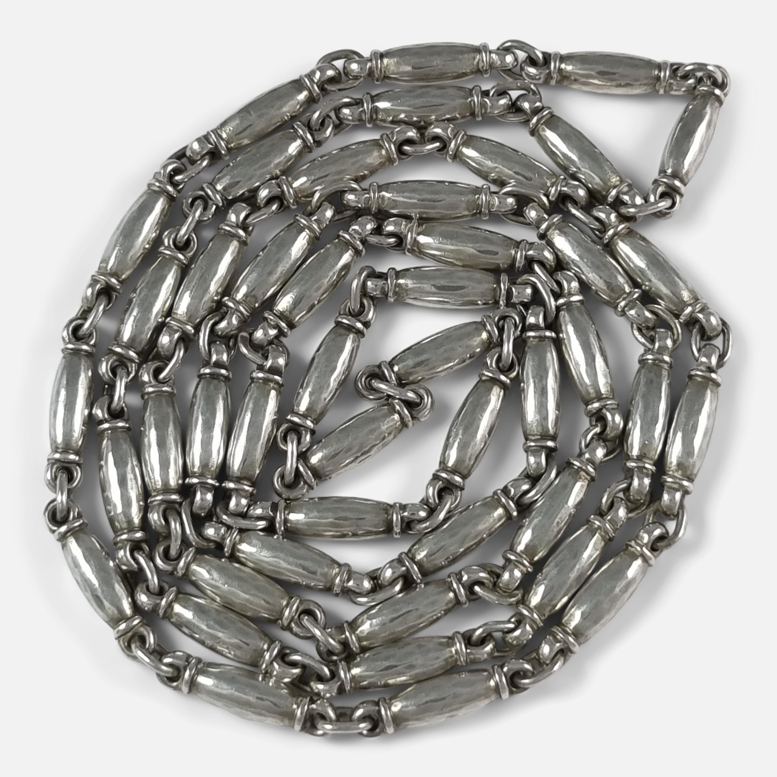 Modern Georg Jensen Sterling Silver Necklace, #40, Henry Pilstrup