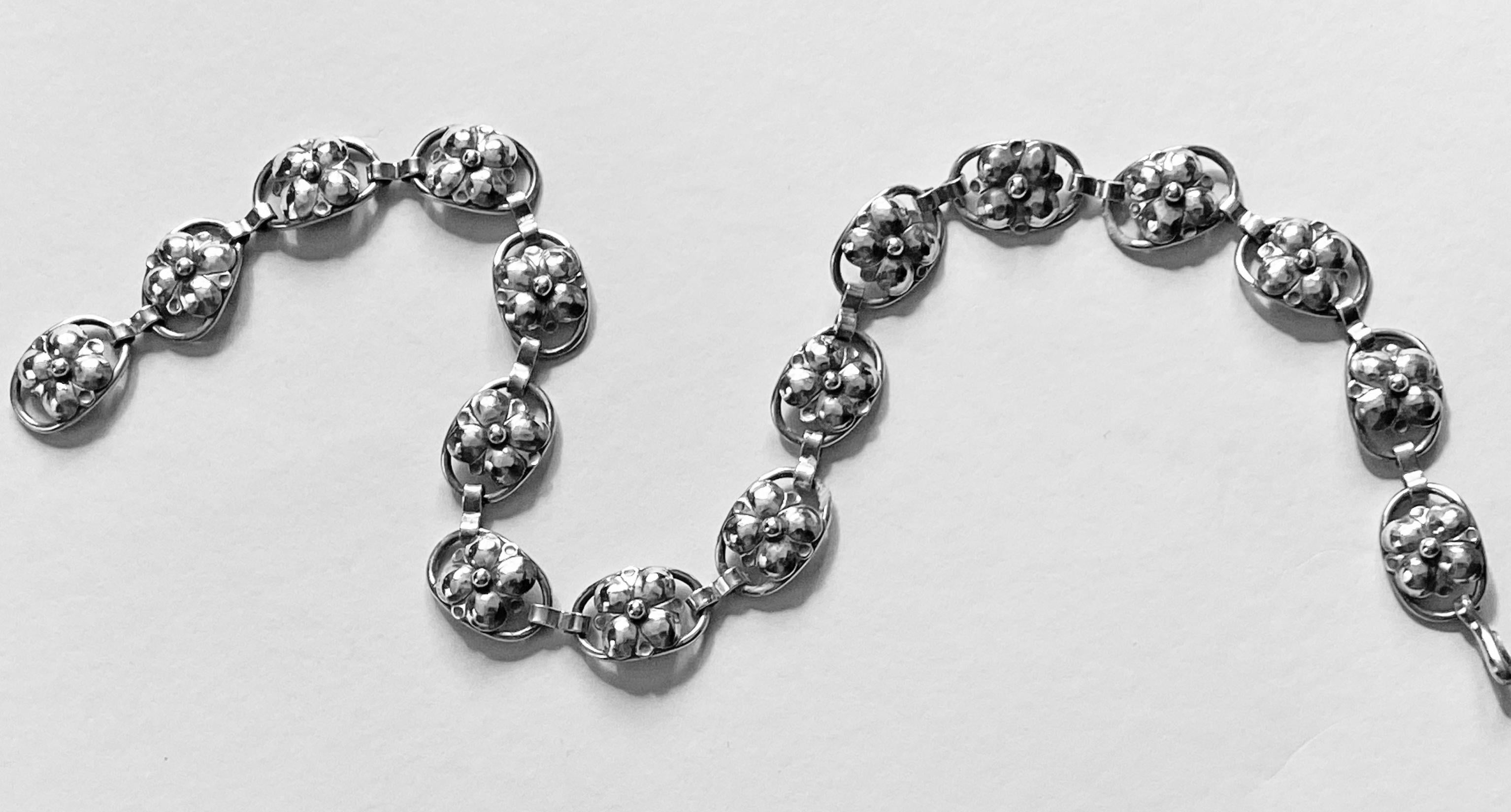 Georg Jensen Sterling Silver Necklace, American, C.1940 2