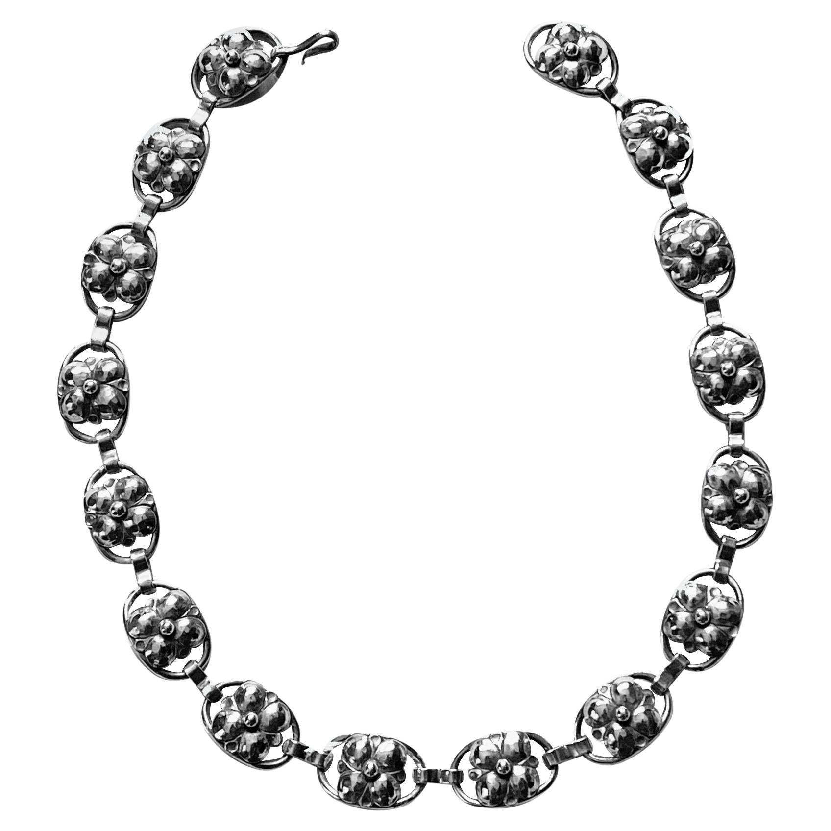 Georg Jensen Sterling Silver Necklace, American, C.1940