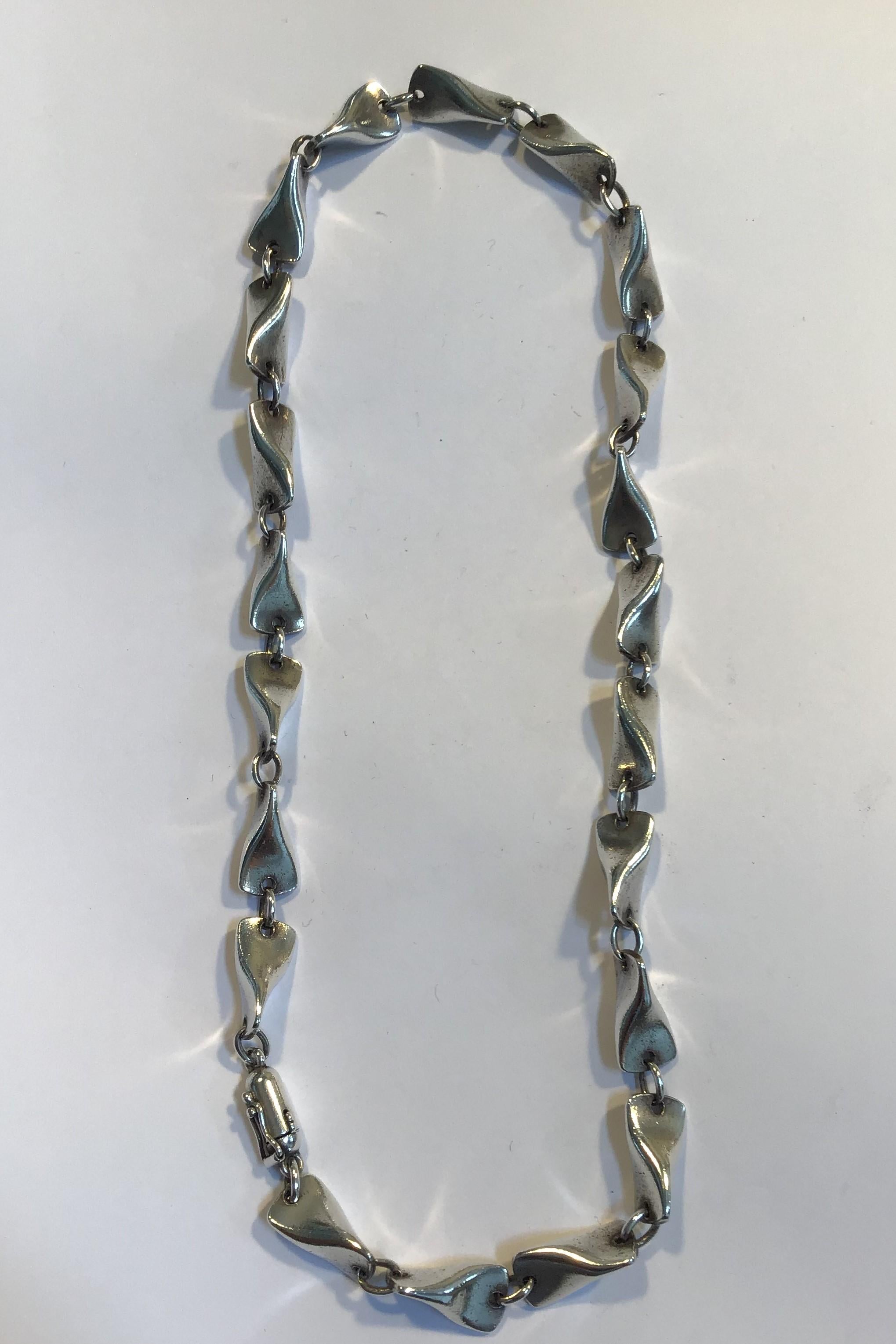 Georg Jensen Sterling Silver Necklace No 104A Edvard Kindt-Larsen L 45 cm(17.71 in) Weight 46.6 gr/1.64 oz