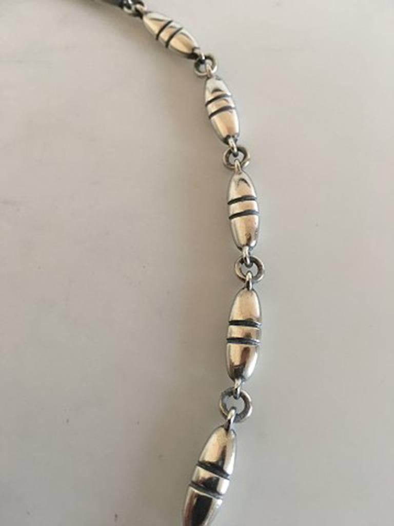 Georg Jensen Sterling Silver Necklace No 391. From after 1945. Weighs 34 g / 1.15 oz. Measures 38 cm / 14 61/64 in.